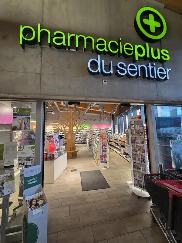 photo de la façade de la pharmacie du sentier